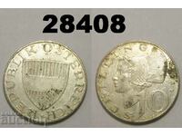 Австрия 10 шилинга 1957 сребро