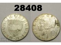 Austria 10 Shillings 1957 Silver