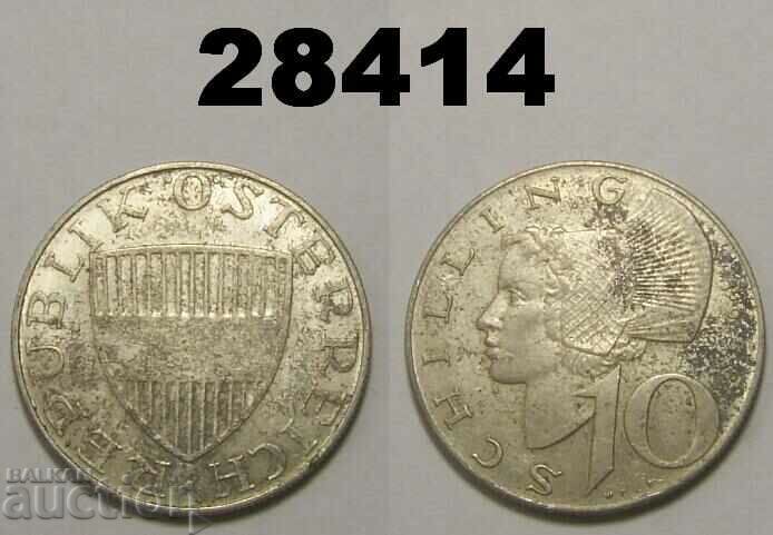 Austria 10 Shillings 1958 Silver