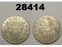 Austria 10 Shillings 1958 Silver