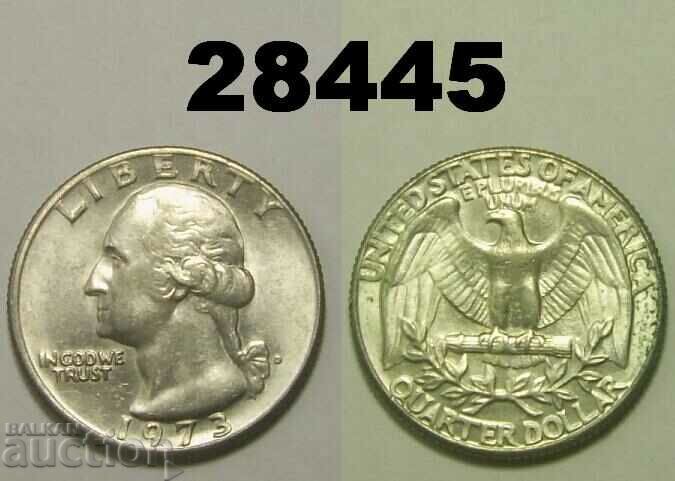 1/4 dolar american 1973 D