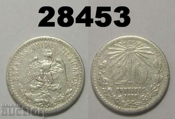 Mexic 20 centavos 1919 argint