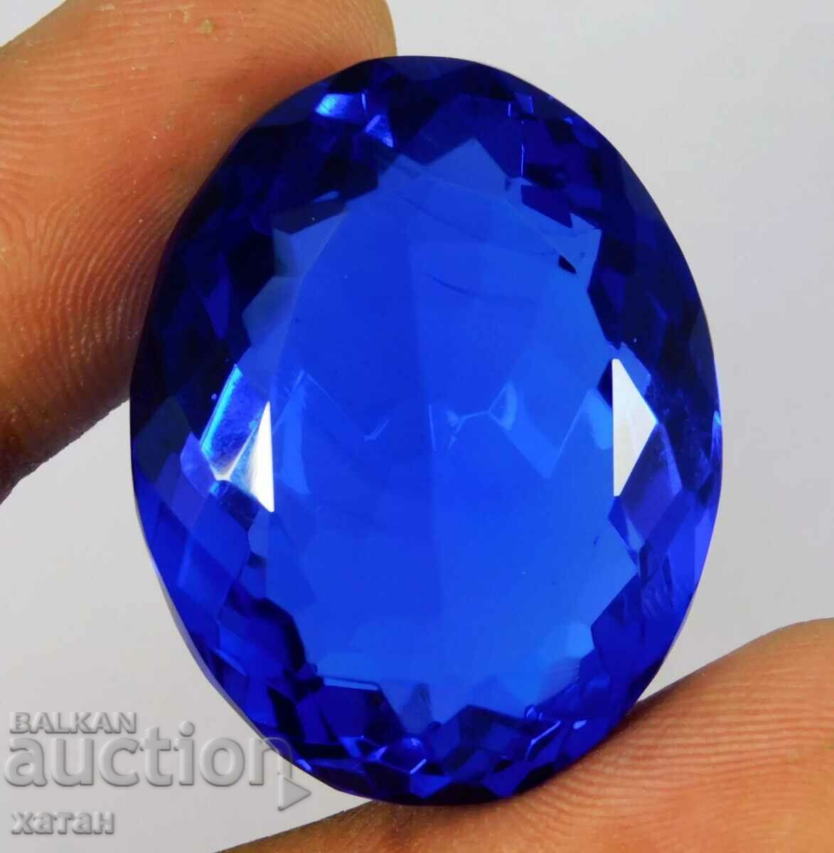 BZC! 84.00 ct natural tanzanite oval set OMGTL of 1 st.!