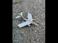 Old metal toy model airplane fighter