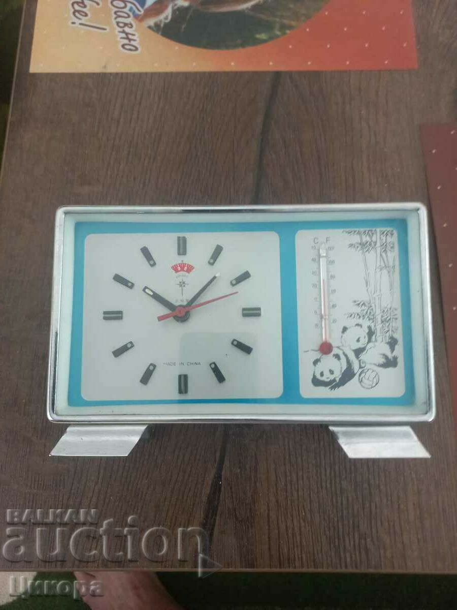 OLD CHINESE ALARM CLOCK WITH THERMOMETER ANIMATED with price 120.00 BGN | € 61.36 OLD CHINESE ALARM CLOCK WITH THERMOMETER ANIMATED with price 120.00 BGN | € 61.36