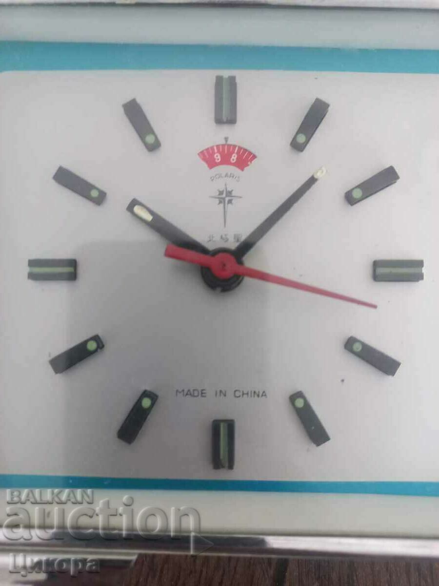 Auction OLD CHINESE ALARM CLOCK WITH THERMOMETER ANIMATED Auction OLD CHINESE ALARM CLOCK WITH THERMOMETER ANIMATED