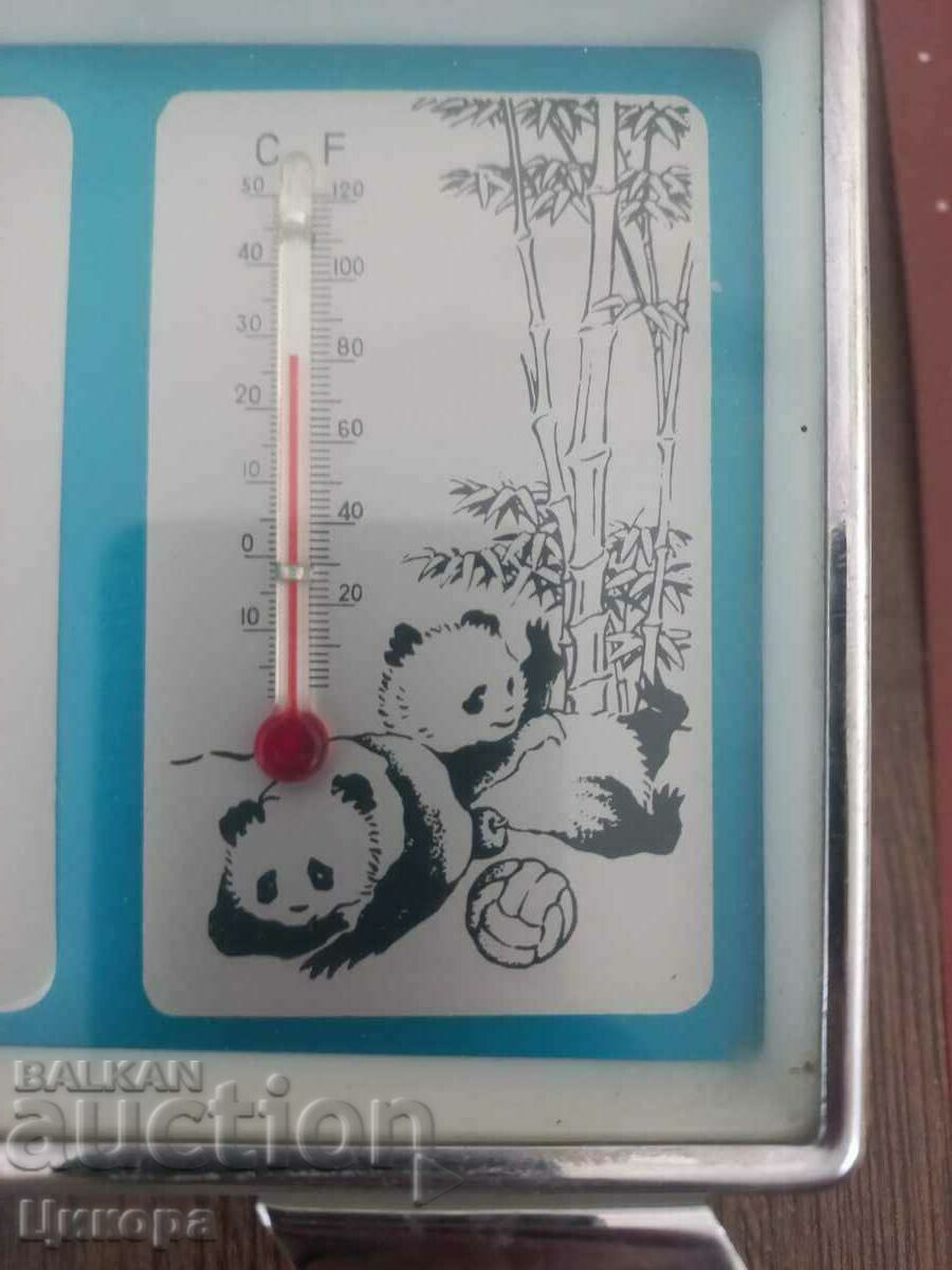 OLD CHINESE ALARM CLOCK WITH THERMOMETER ANIMATED - 5 OLD CHINESE ALARM CLOCK WITH THERMOMETER ANIMATED - 5