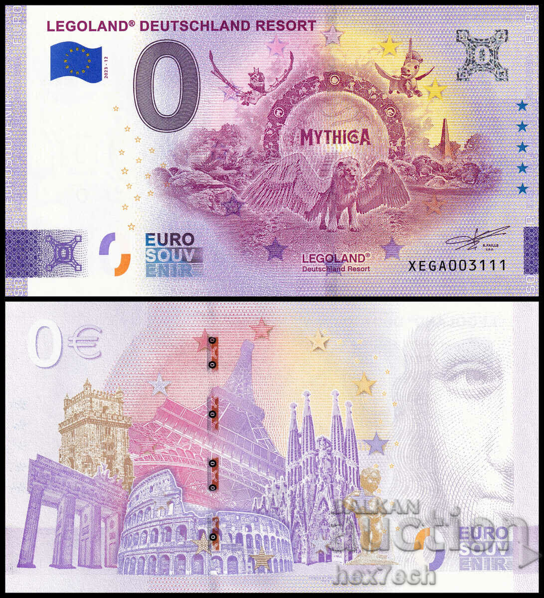 ❤️ ⭐ Germania 2023 0 euro Legoland Deutschland UNC nou ⭐ ❤️