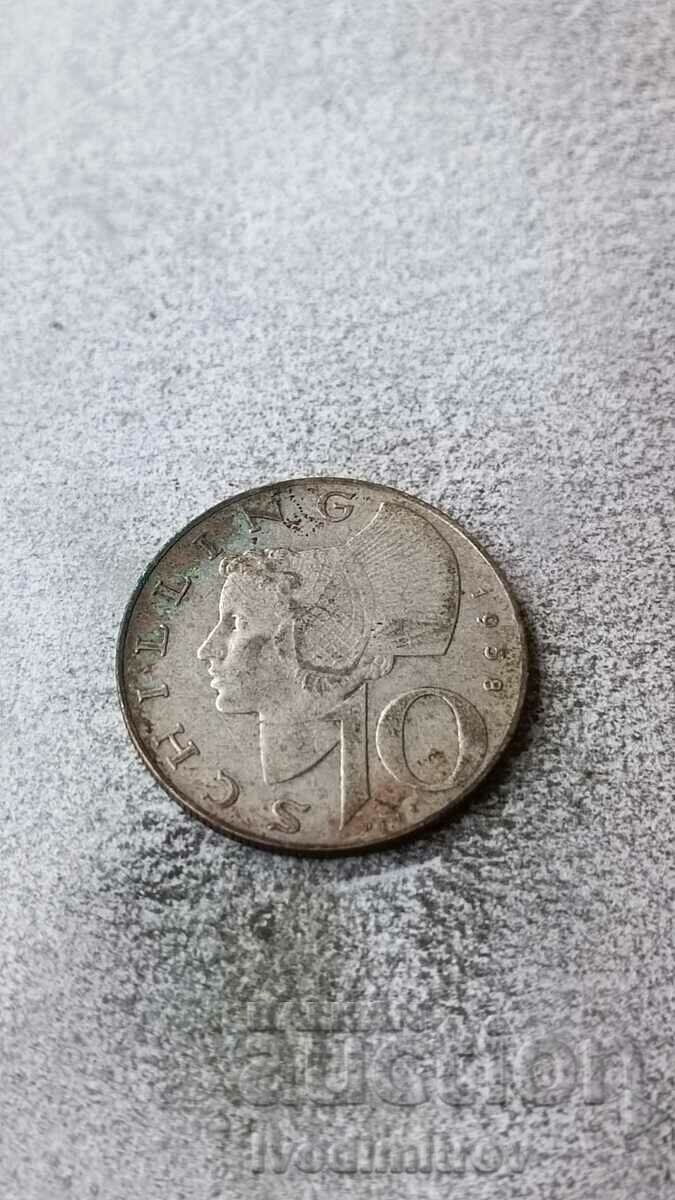 Австрия 10 шилинга 1958 Сребро