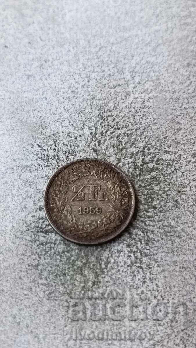 Швейцария 1/2 франк Сребро