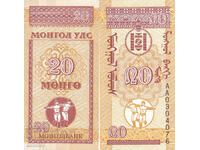 tino37- MONGOLIA - 20 MONGO - 1993 - UNC