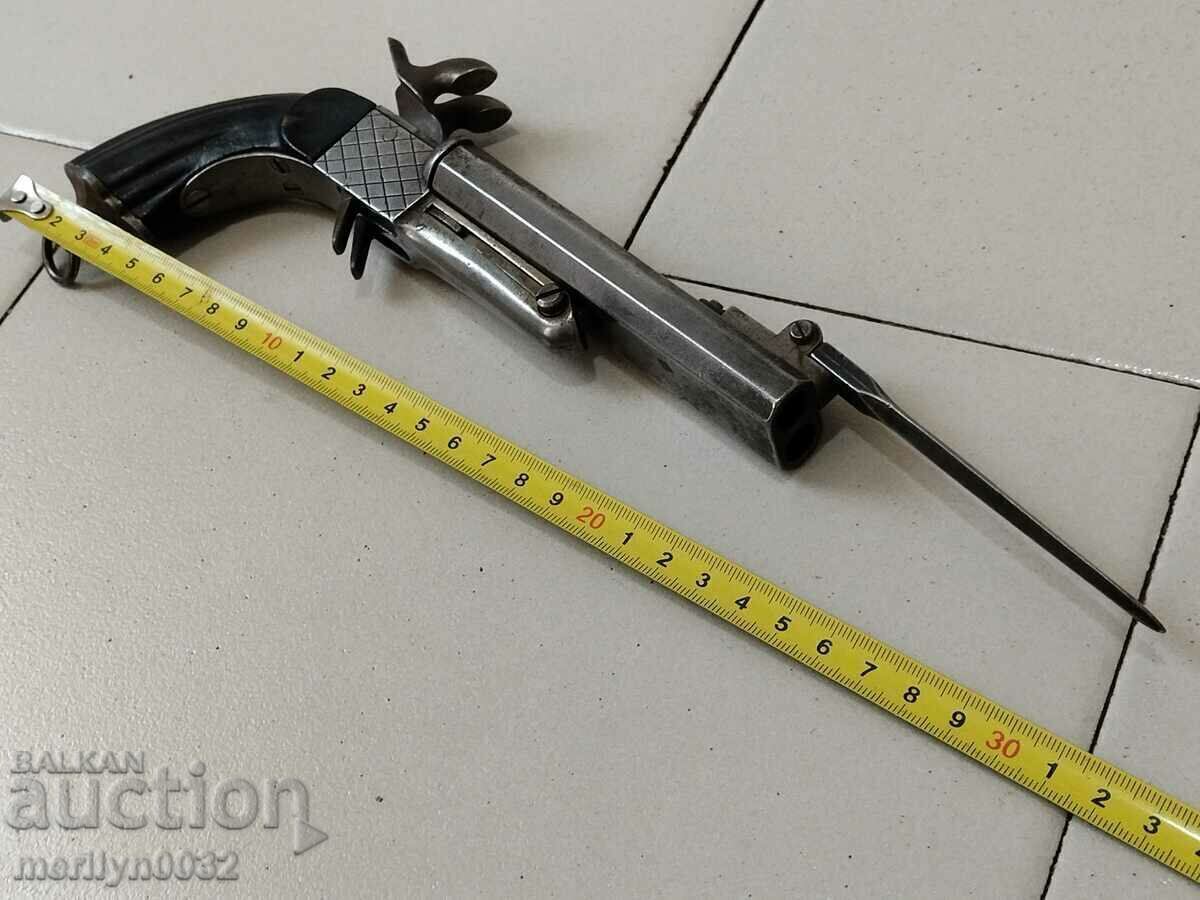 Double-barrelled Lefouche rifle with bayonet 40-50 years of the 19th century ORIGINAL Double-barrelled Lefouche rifle with bayonet 40-50 years of the 19th century ORIGINAL