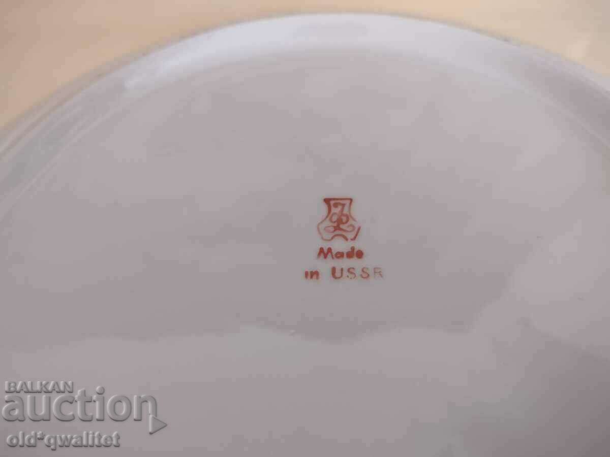 Farfurie, portelan rusesc, pictat manual, marcat - 5 Farfurie, portelan rusesc, pictat manual, marcat - 5