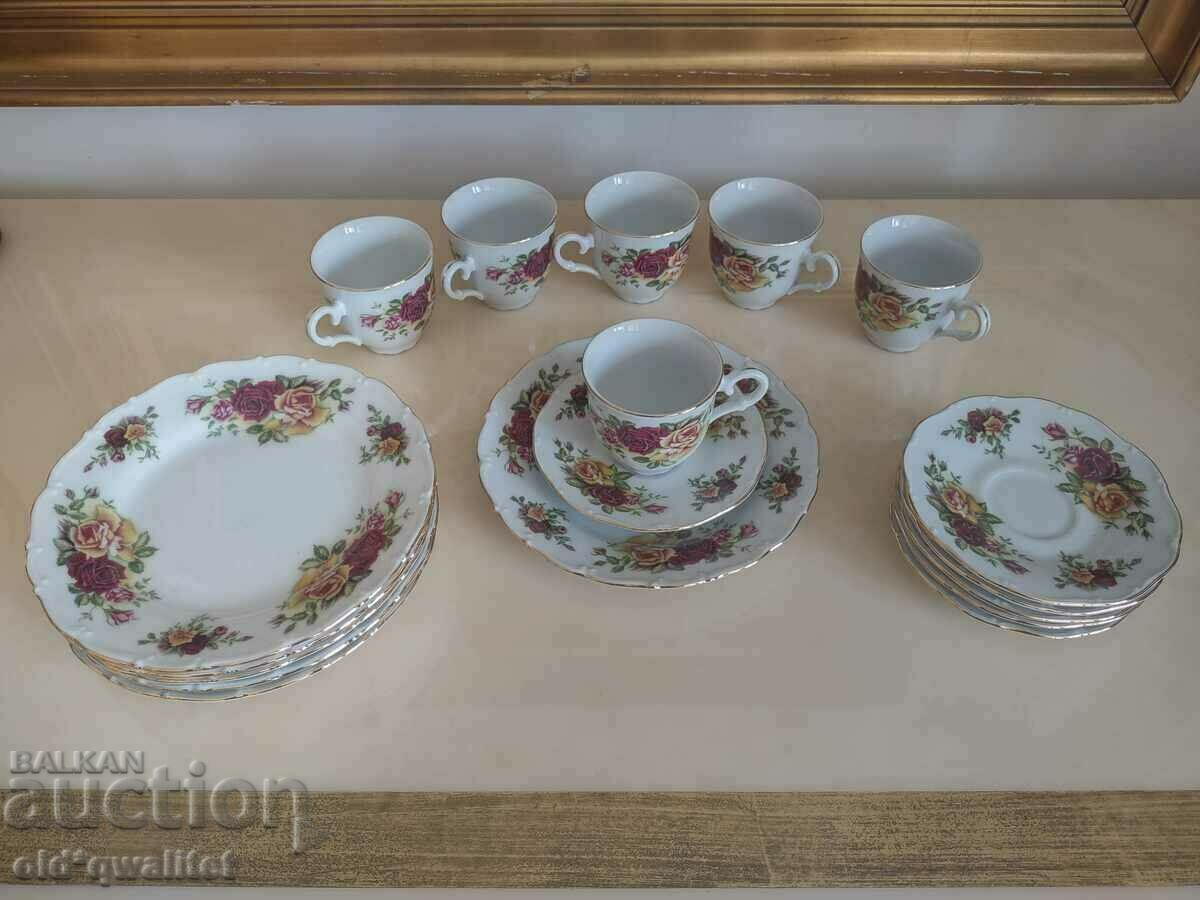 Coffee service porcelain, marked, Czechoslovakia