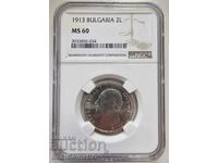 2 LEVA 1913 MS 60 NGC του 1 cent