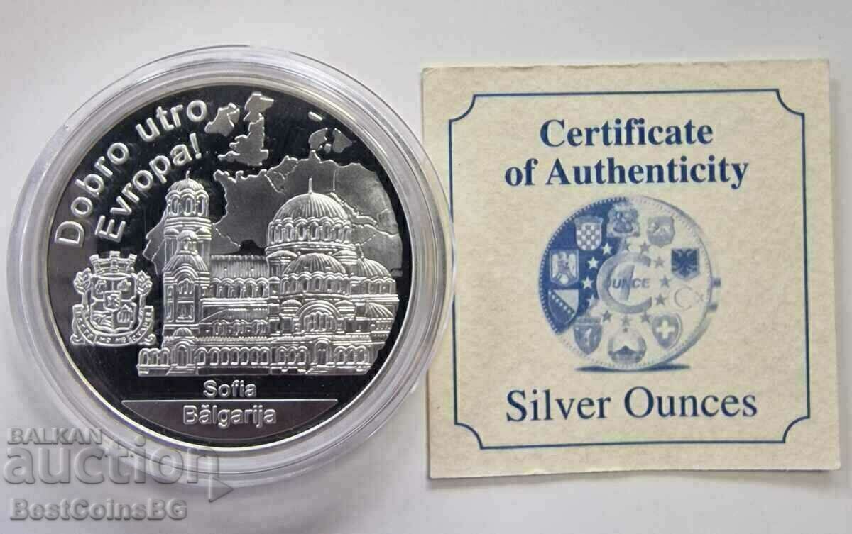 VERY RARE SILVER OUNCE WITH BULGARIAN MOTIF VERY RARE SILVER OUNCE WITH BULGARIAN MOTIF