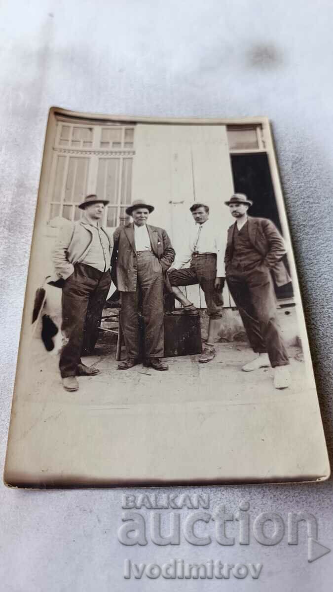 Photo Gulyantsi Four men on the sidewalk 1930