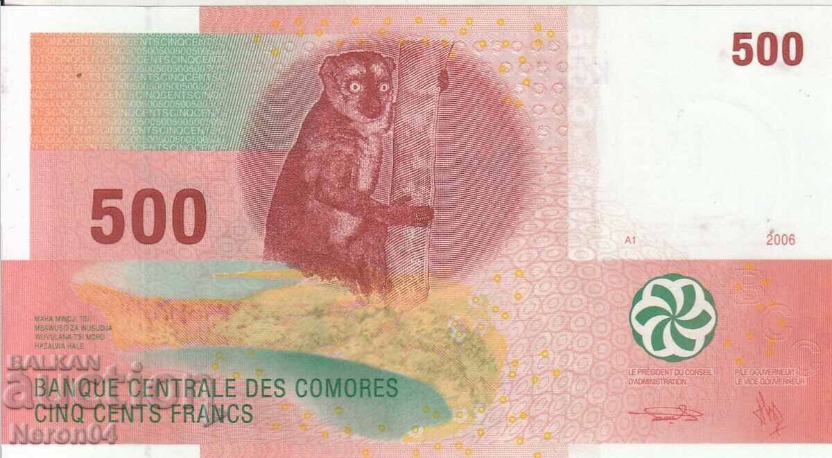 500 francs 2006, Comoros