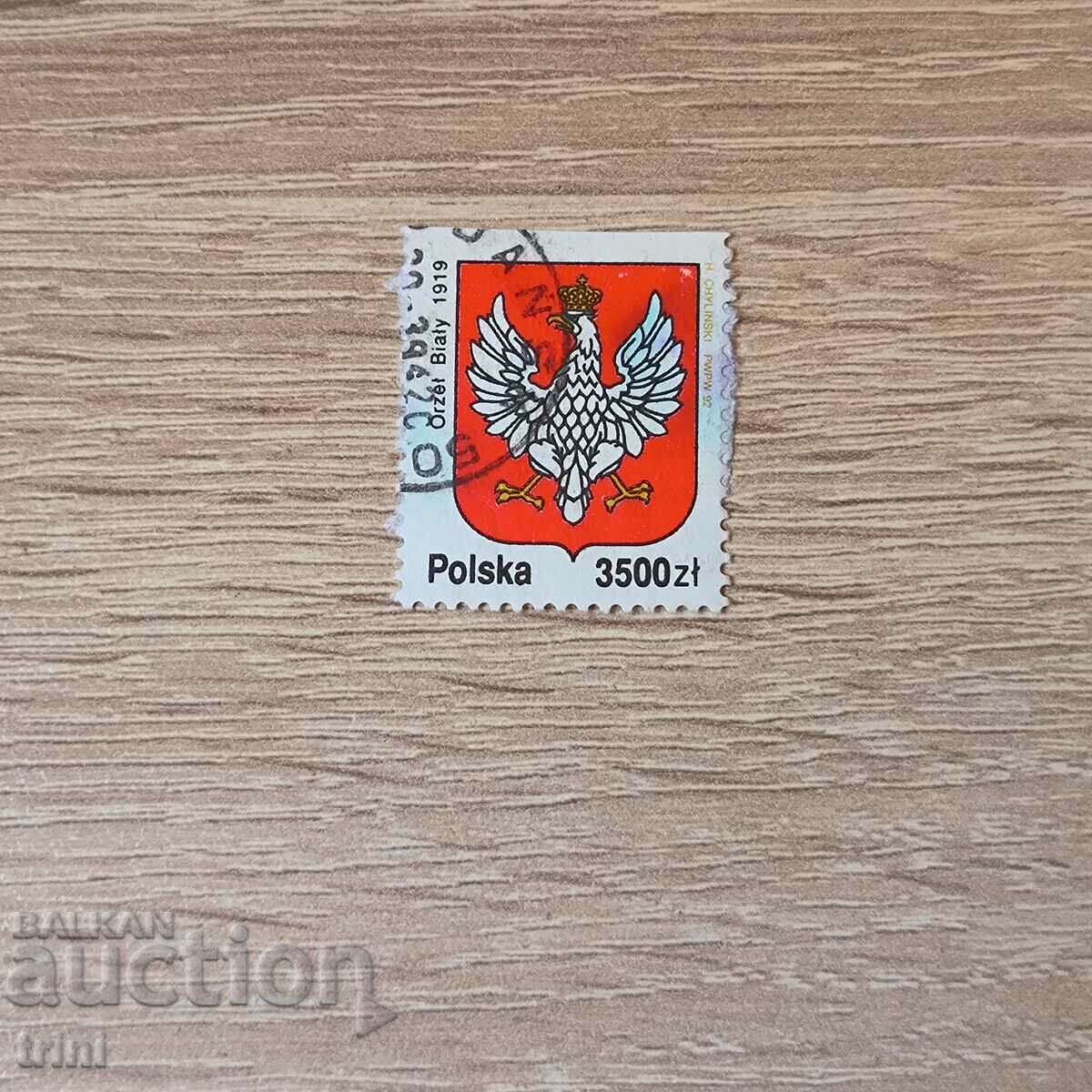 Polonia Vulturul Alb, emblema națională a Poloniei 1992