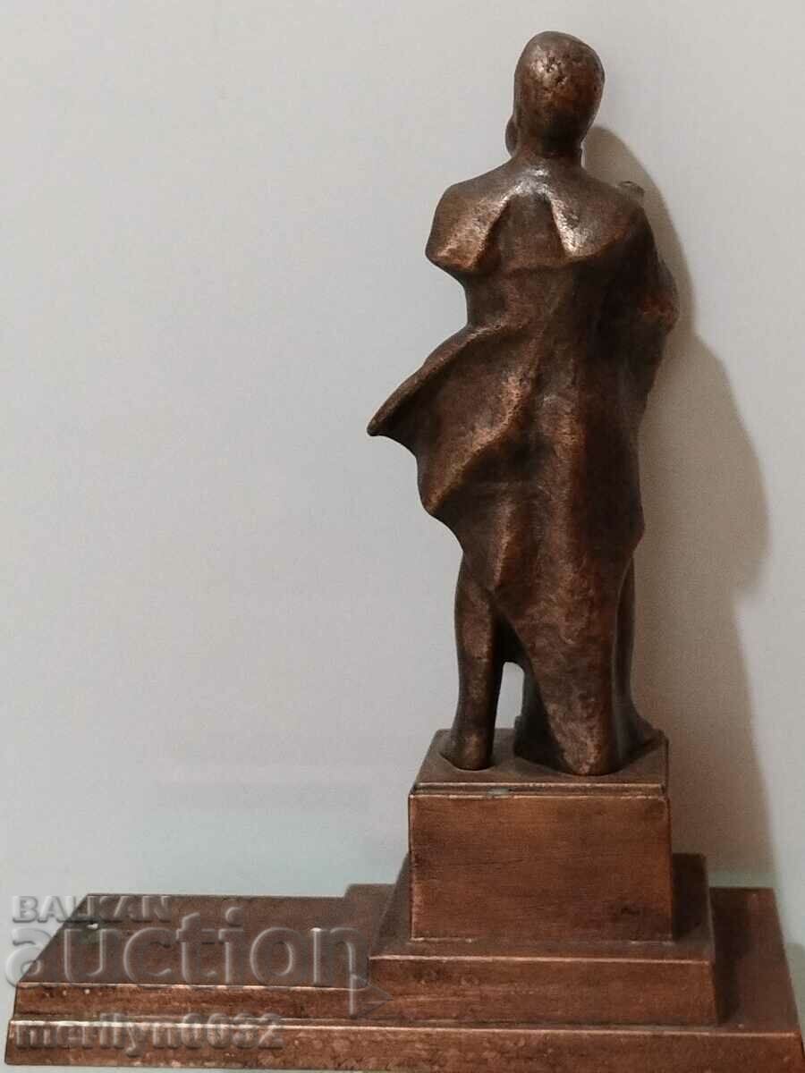 Auction Old metal statuette HristoBotev sculpture figure UNIQUE Auction Old metal statuette HristoBotev sculpture figure UNIQUE