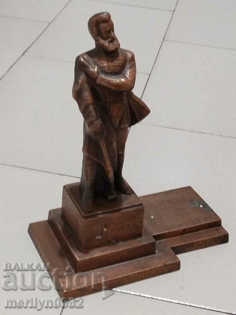 Old metal statuette HristoBotev sculpture figure UNIQUE - 7 Old metal statuette HristoBotev sculpture figure UNIQUE - 7
