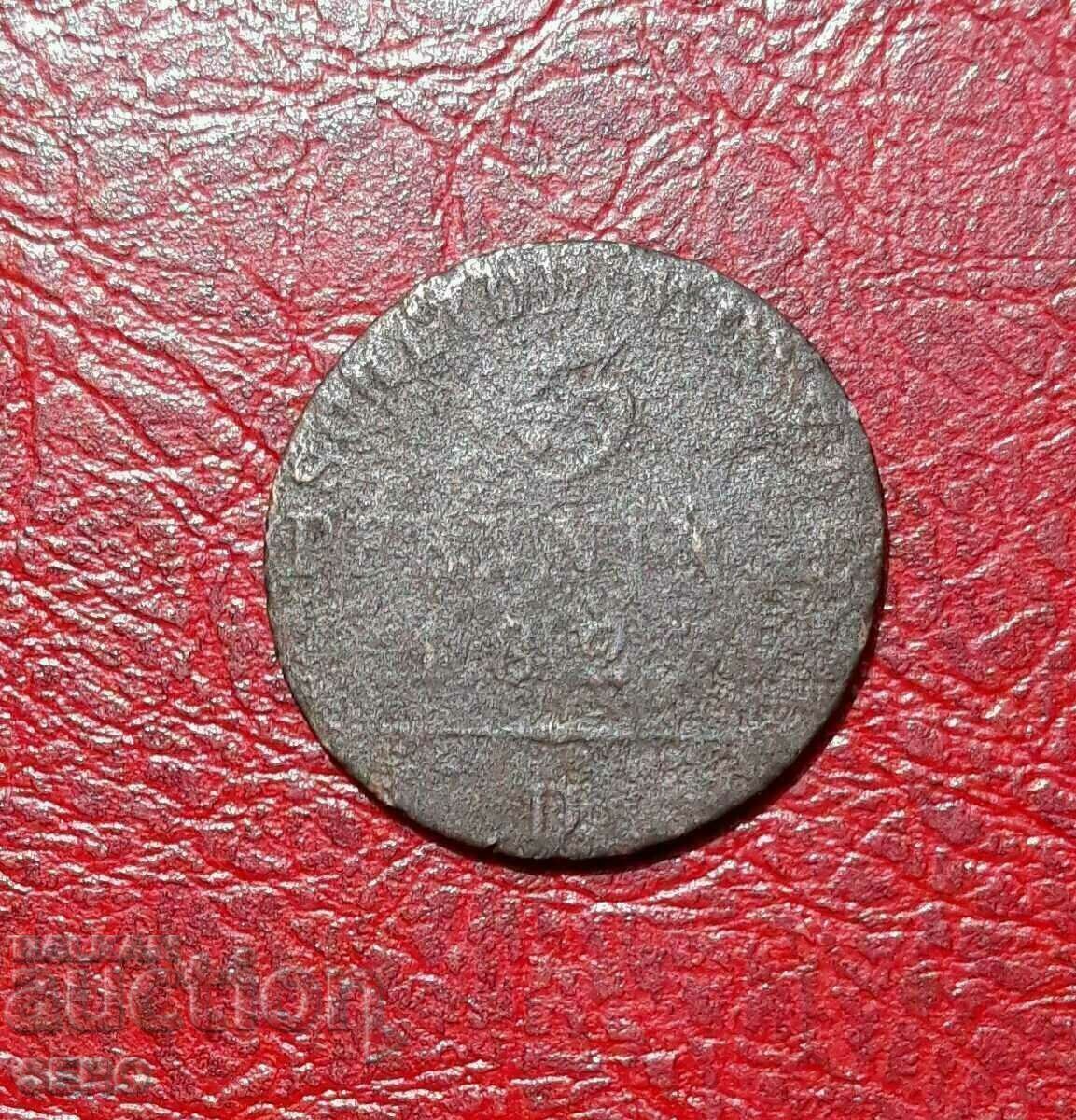 Germania-Prusia-3 pfennig 1827 D-Düsseldorf-foarte rar