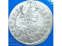 3 Kreuzers 1704 Austria Leopold Habsburg silver