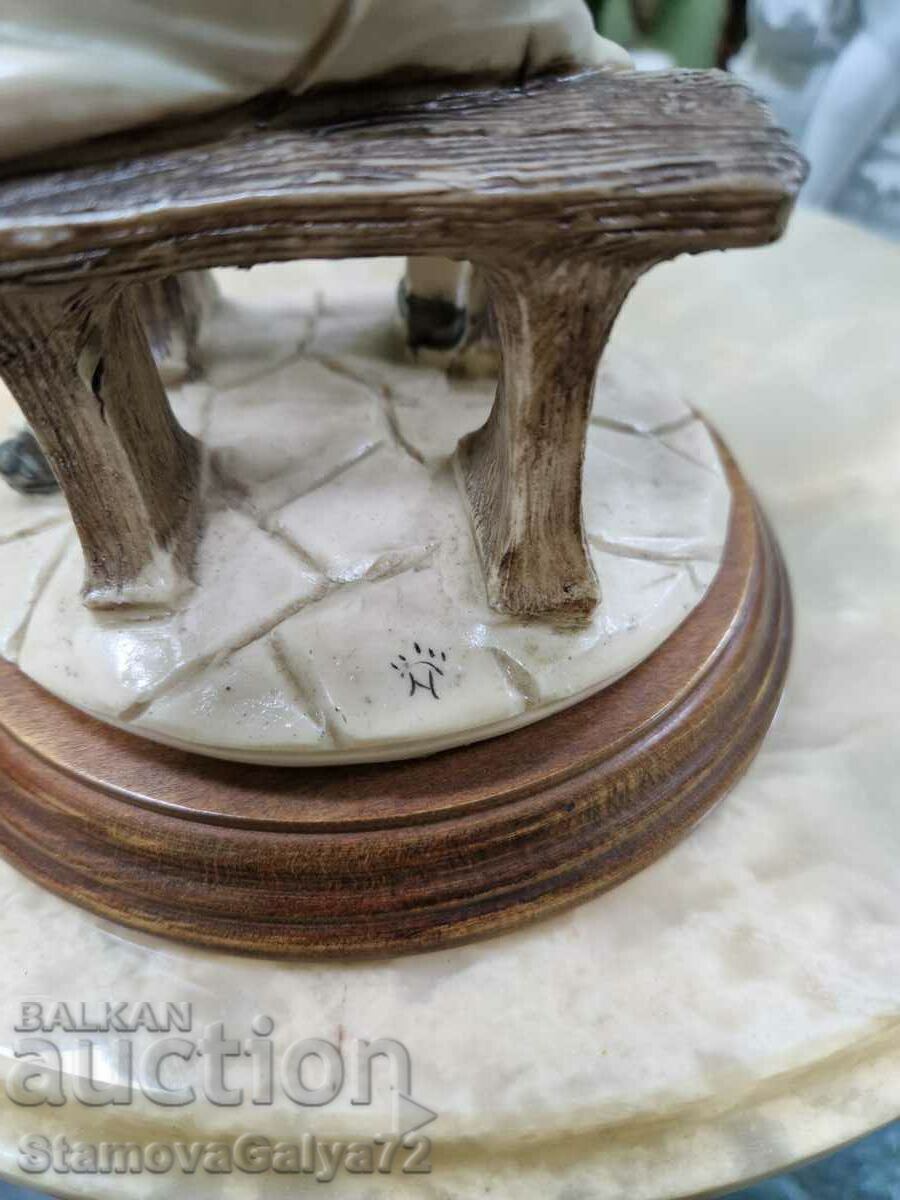 Antique Author Capodimonte Porcelain Figure - 6