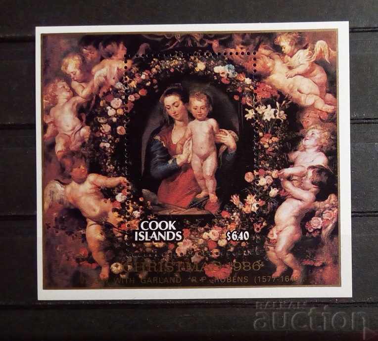 Cook Islands 1986 Religion/Christmas/Paintings/Rubens Block MNH