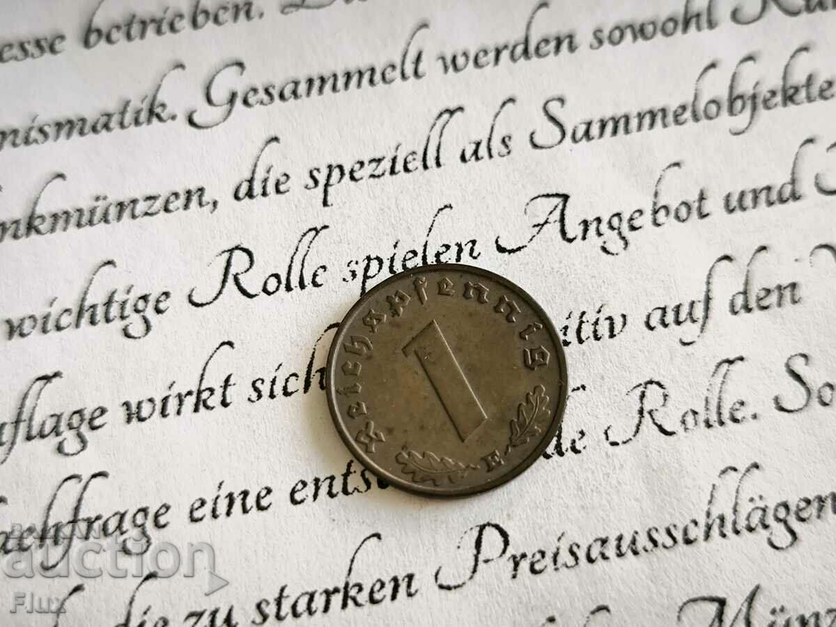 Монета - Трети райх - Германия - 1 пфениг | 1937г.; серия Е