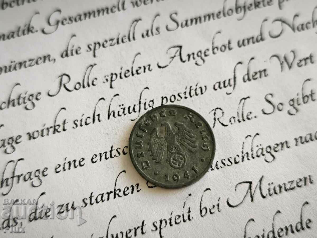 Coin - Third Reich - Germany - 1 Pfennig | 1941; series F with price 5.25 BGN | € 2.68 Coin - Third Reich - Germany - 1 Pfennig | 1941; series F with price 5.25 BGN | € 2.68