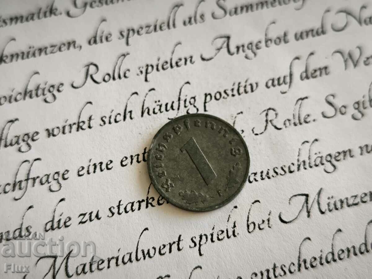 Монета - Трети райх - Германия - 1 пфениг | 1941г.; серия F