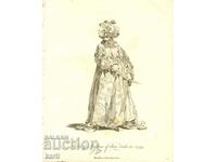 СТАРА ГРАВЮРА - 1757 ПАША НА ТРИ ОБЛАСТИ КОСТЮМ - ОРИГИНАЛ .