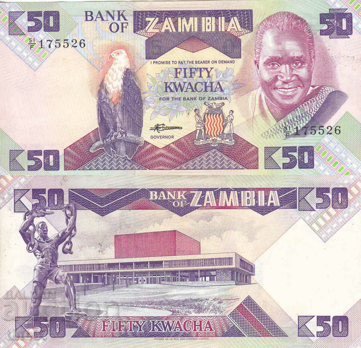 tino37- ZAMBIA - 50 KWACHA - 1986 - XF