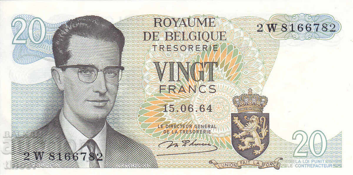 tino37- BELGIUM - 20 FRANC - 1964- XF with price 4.90 BGN | € 2.51 tino37- BELGIUM - 20 FRANC - 1964- XF with price 4.90 BGN | € 2.51