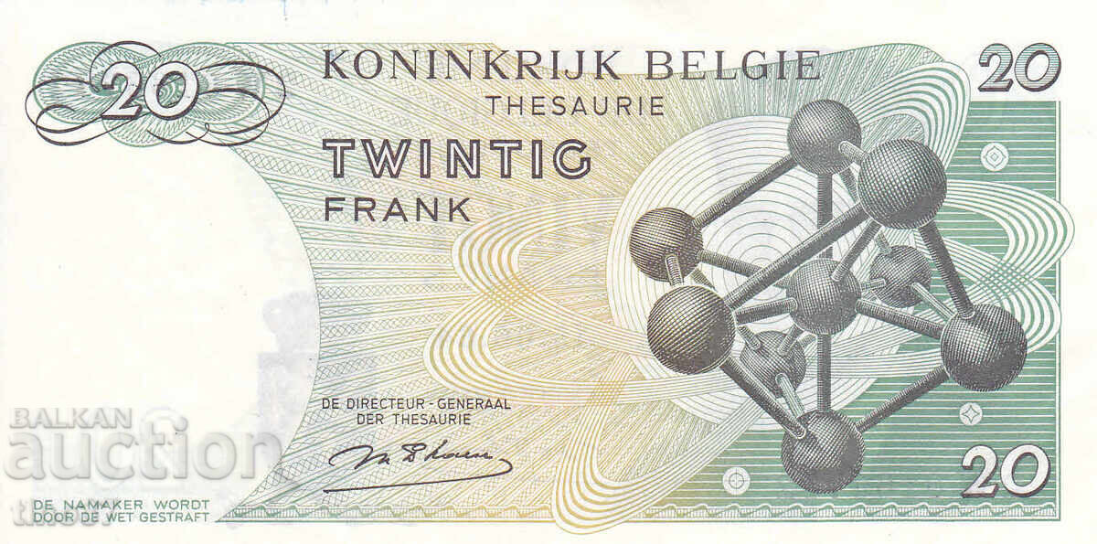 Auction tino37- BELGIUM - 20 FRANC - 1964- XF Auction tino37- BELGIUM - 20 FRANC - 1964- XF