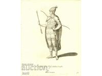 OLD ENGRAVING - 1757 - FAR EAST MAN - COSTUME - ORIGINAL