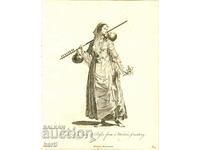 OLD ENGRAVING - 1757 - WOMAN FROM PERSIA - COSTUME - ORIGINAL