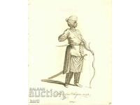 GRAVURA VECHE - 1757 - OM DIN ETIOPIA - COSTUM - ORIGINAL