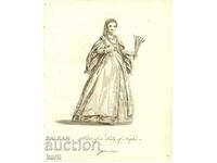 OLD ENGRAVING - 1757 - WOMAN OF NAPLES - COSTUME - ORIGINAL