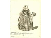 OLD ENGRAVING - 1757 - WOMAN OF BOLOGNA - COSTUME - ORIGINAL