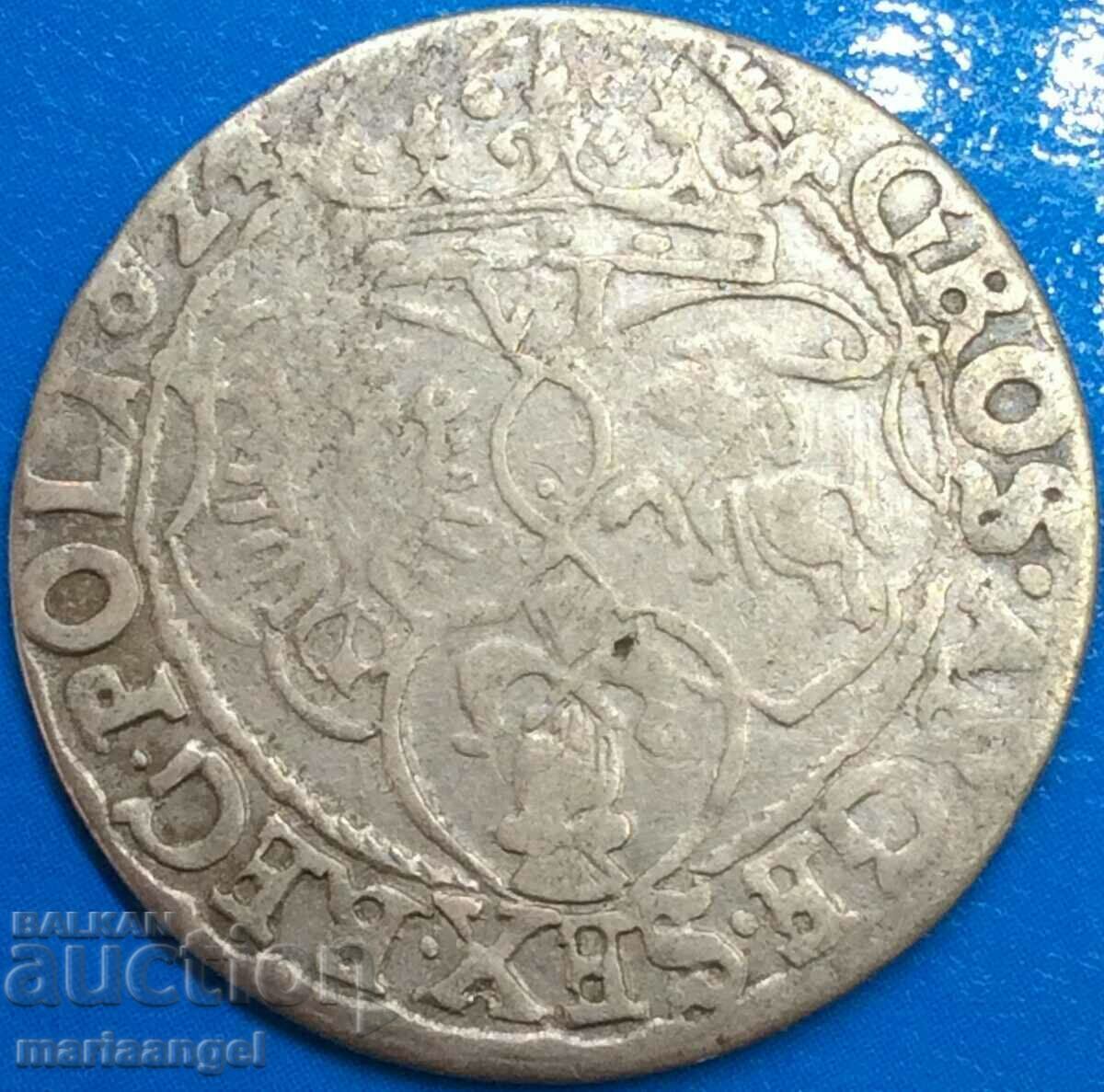 Poland 6 groszy (Szestak) 1624 Sigismund III Ασημένιο βάζο - σπάνιο