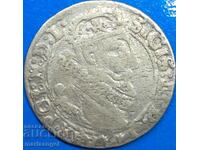 Poland 6 groszy (Szestak) 1624 Sigismund III Vase silver - rare