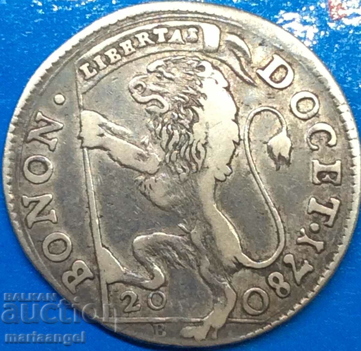 Vatican 1 lira 1780 20 Bolognese silver Patina - σπάνια