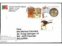 Traveled Envelope with Stamps Roman Heritage Bird from Portugal