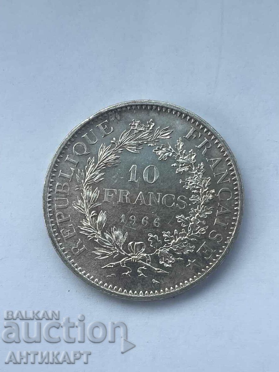 silver coin 10 francs France 1966 silver