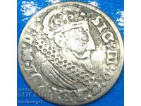 Πολωνία 3 groszy (τρόικα) 1624 Sigismund III ασήμι - σπάνιο