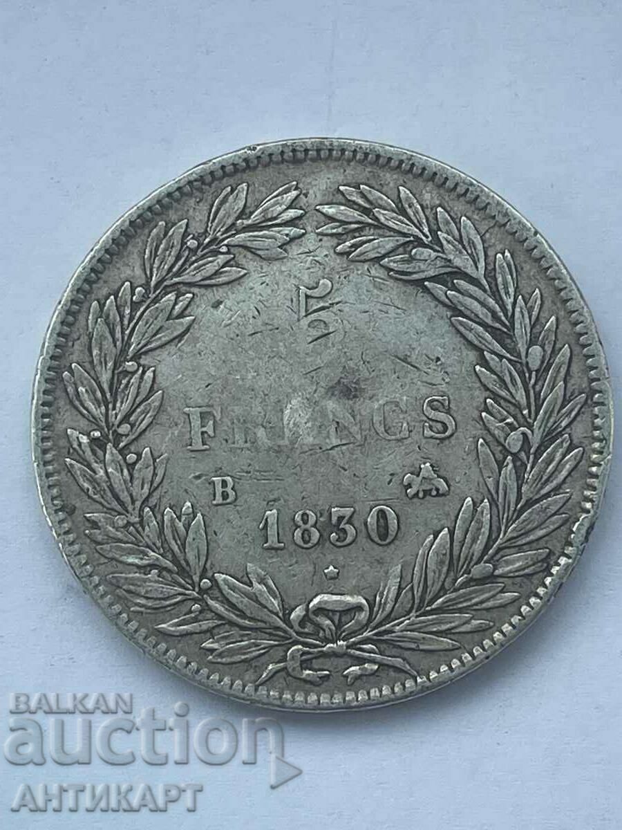 silver coin 5 francs France 1830 silver