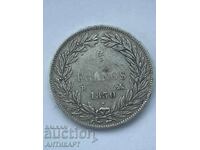 silver coin 5 francs France 1830 silver