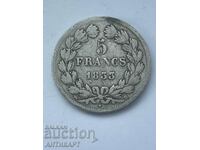 monedă de argint 5 franci Franța 1833 argint